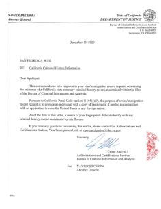 Certificado de antecedentes penales + Apostilla