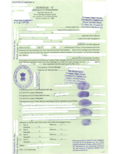 Certificado de matrimonio hindú