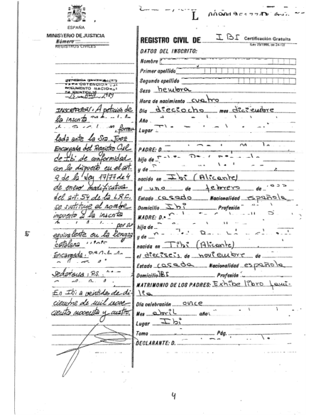 Partida de Nacimiento