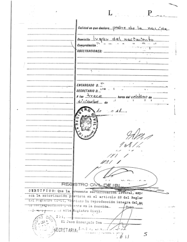 Partida de Nacimiento