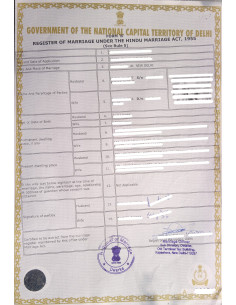 Certificado de matrimonio